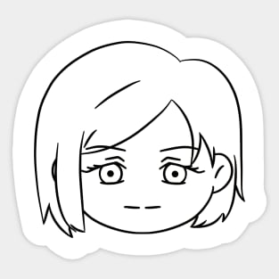 Nobara chibi cute black line Sticker